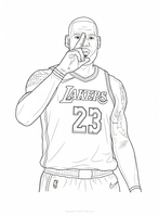 LeBron James holding up two fingers