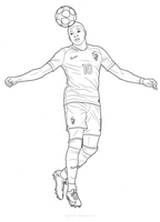 Mbappé cabecea un balón
