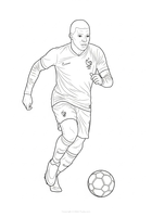 Mbappé corre con el balón