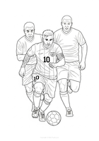 Messi chased by opponents