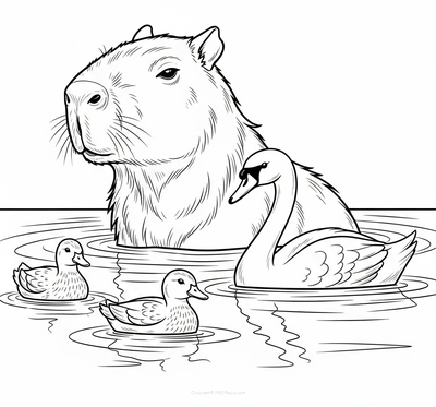 Capybara in the Water