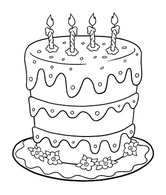 Happy Birthday Taart met Kaarsjes
