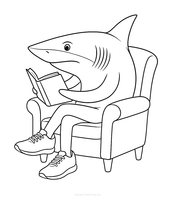 Tralalero Tralala Reading a Book