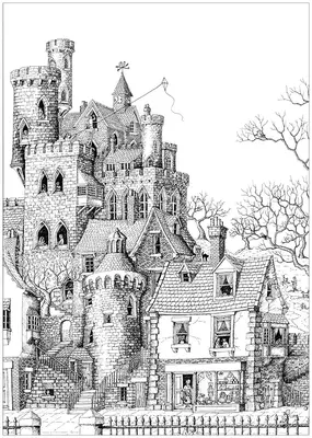 Huis Hoog Kasteel Gedetailleerd