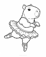 Mignonne Ballerine Capybara