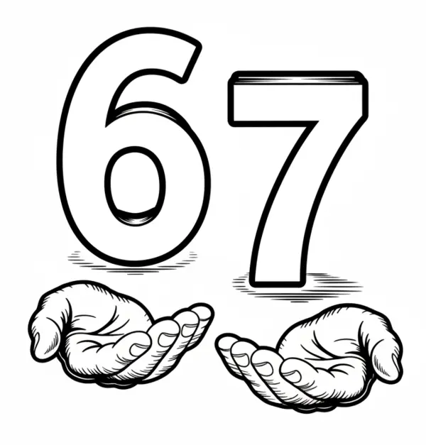 6-7 handen meme Kleurplaat