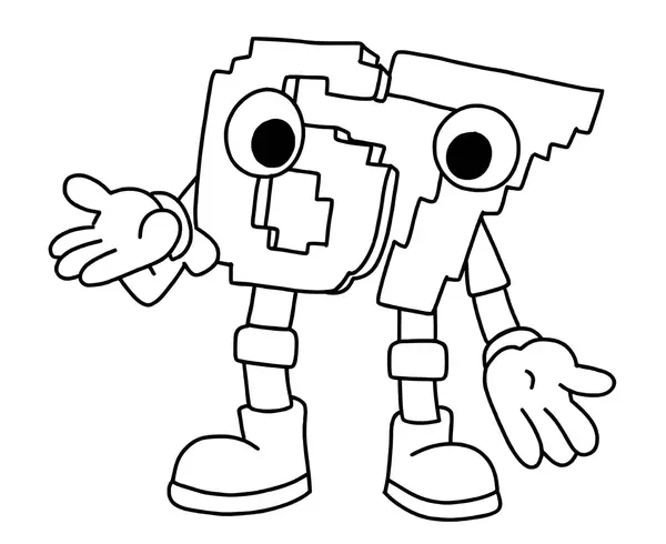 6 7 Steal a Brainrot Coloring Page