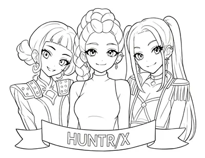 Kpop Demon Hunters Huntrix Cartoon