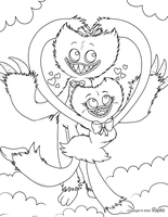 Coloring page Poppy Playtime Huggy Wuggy Print Free