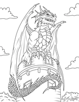 Dragon sur le château
