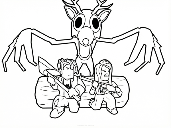 Dibujo para Colorear 99 noches en el bosque