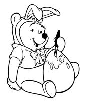Huevo de Pascua pintado de Winnie the Pooh