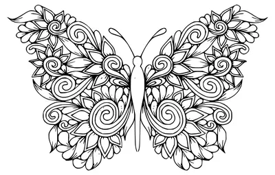 Schmetterling mit Blumenflügeln