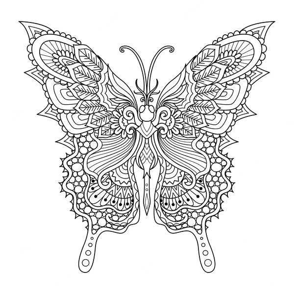 Coloriage Papillon détaillé