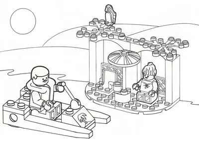Lego Boat and Terrace