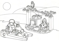 Barco y terraza de Lego