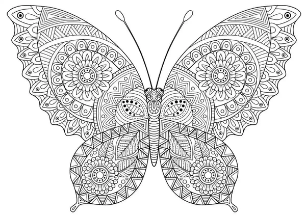 Schöner Schmetterling Ausmalbild