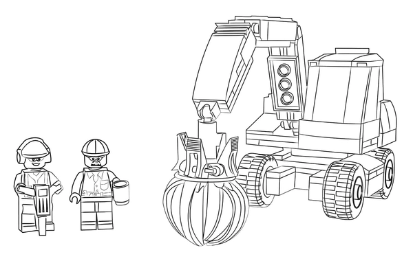 Lego City Truck Coloring Page
