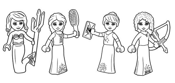 Lego Friends Figures Coloring Page