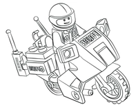 Lego Police on Motorcycle