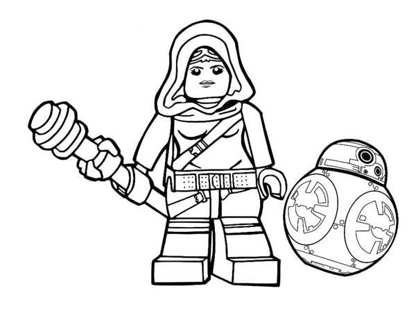 Lego Star Wars Action Figure Coloring Page