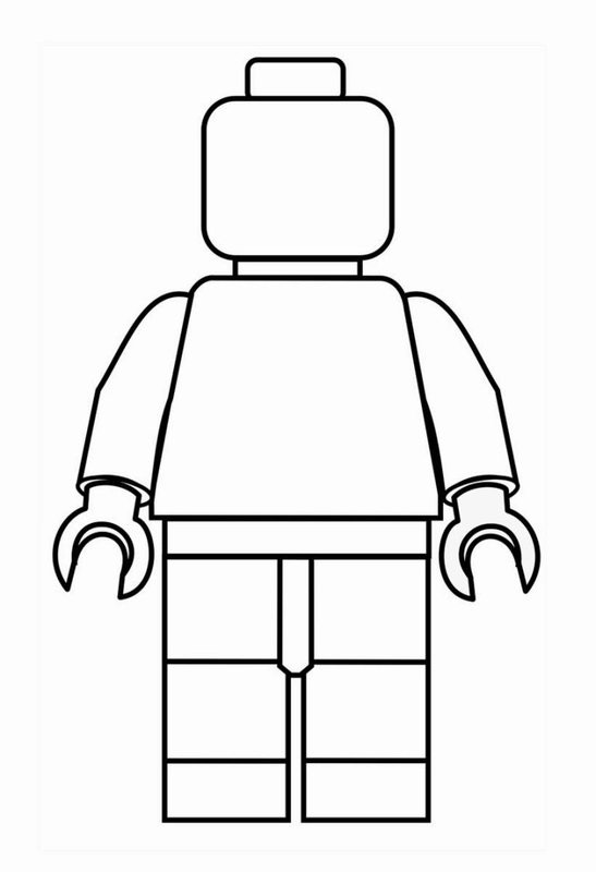 Simpel Lego Poppetje Kleurplaat