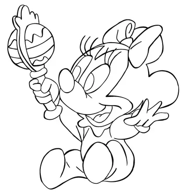 Baby Minnie Mouse with Rattle
