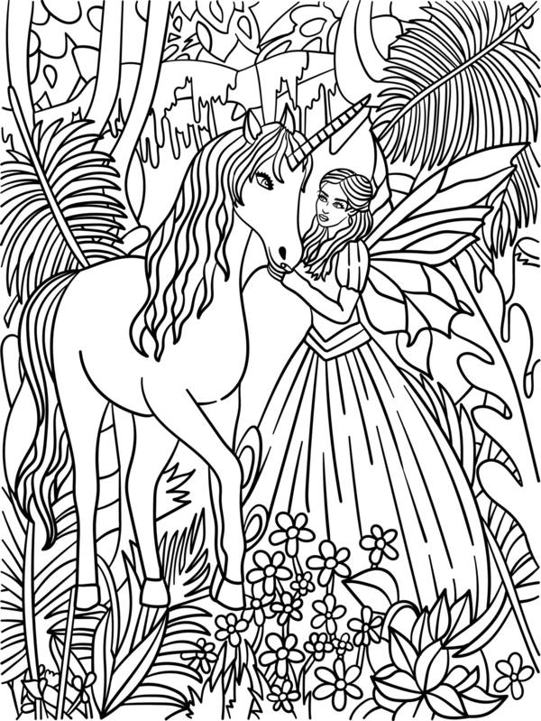 Unicorn with fairy
