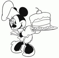 Minnie Mouse Baking Cake
