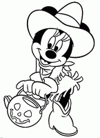 Minnie Mouse feiert Halloween