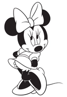 Minnie Mouse schüchtern