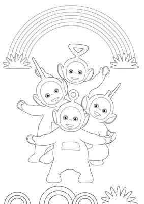 Regenboog met Teletubbies