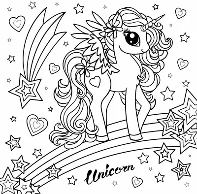 Unicorn Loopt op Regenboog