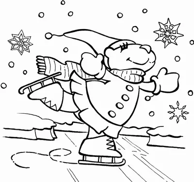 Winter Eislauf Bär