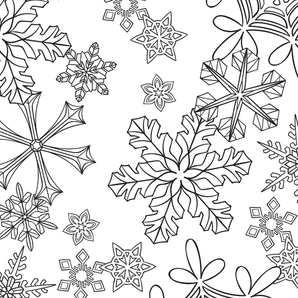 Dibujo para Colorear Copos de nieve de invierno