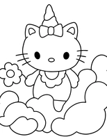 Hello Kitty in Clouds