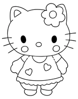 Hello Kitty mit Herz Kleid