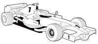 Formula 1 Number 1 Race Car 