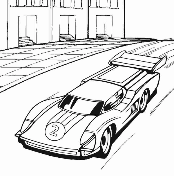Race Car Driving Coloring Page