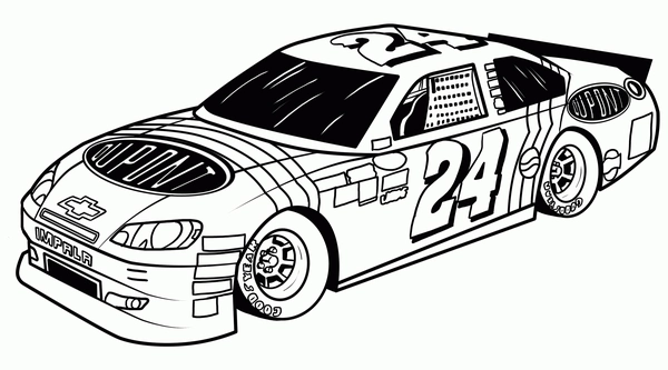 nascar race car drawing