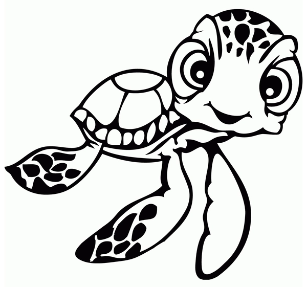 Baby Sea Turtle Coloring Page
