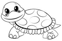 Bebé tortuga de dibujos animados