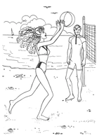 Barbie jouant au volley-ball