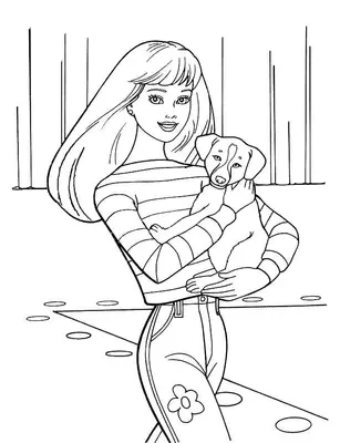 Barbie con cachorro