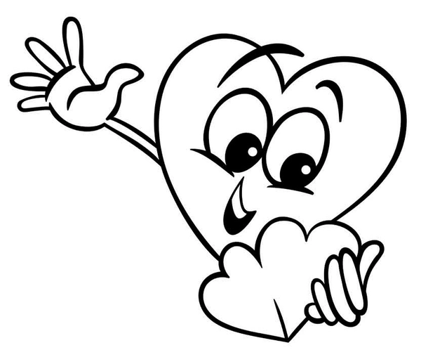 Heart Figure Coloring Page