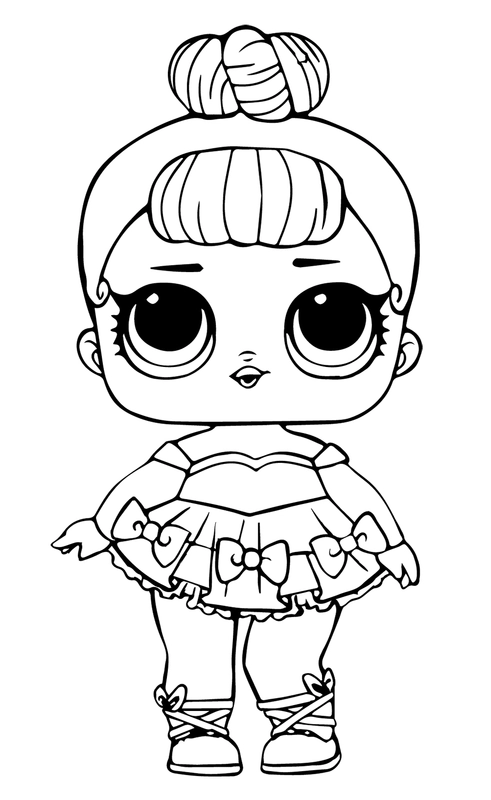 L.O.L. Surprise! Doll Miss Baby Glitter Coloring Page