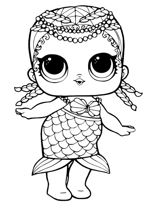 L.O.L. Surprise! Doll Surprise Mermaid Coloring Page