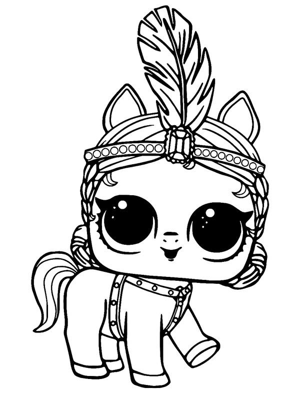 L.O.L. Surprise! Pets Show Pony Coloring Page