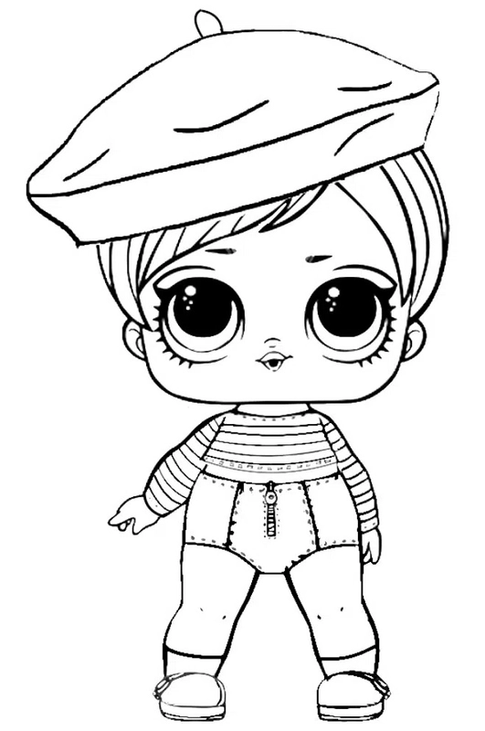 L.O.L. Surprise Doll Baby French Coloring Page
