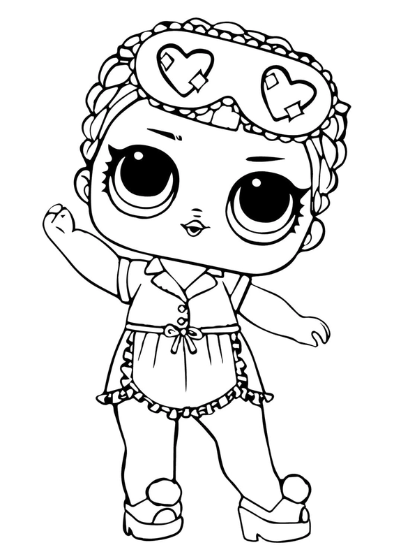 L.O.L. Surprise Doll Sleep Mask Coloring Page